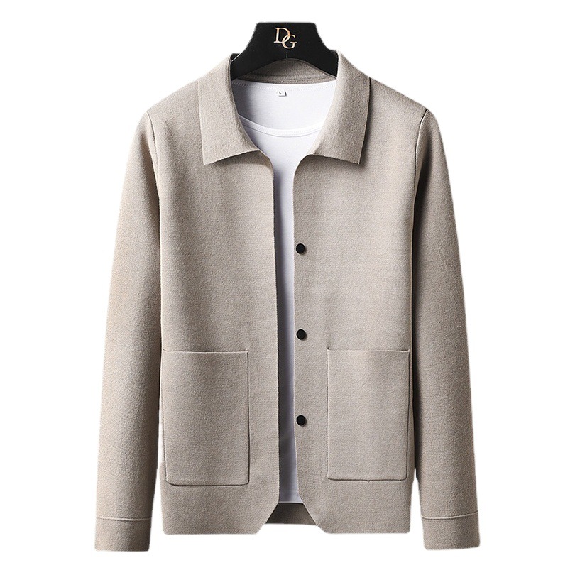 Douyin の同じスタイル 2025 春と秋のニットカーディガンセーターメンズ春と秋の新しい日本のジャケットジャケット男性のための