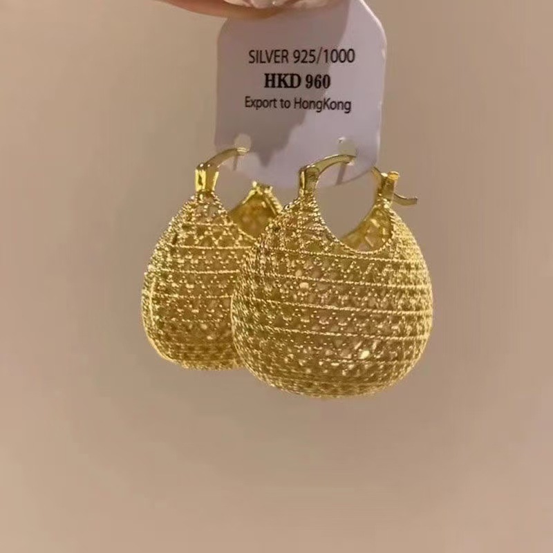 골드 머니 백 귀걸이