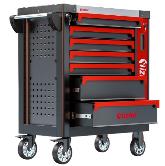 Vehículo de herramientas del fabricante de origen, gabinete móvil de servicio pesado, cajón grueso portátil, carro de herramientas con poleas