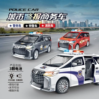 儿童惯性玩具灯光音乐商务警车手动开门模型幼儿园小礼品跨境批发