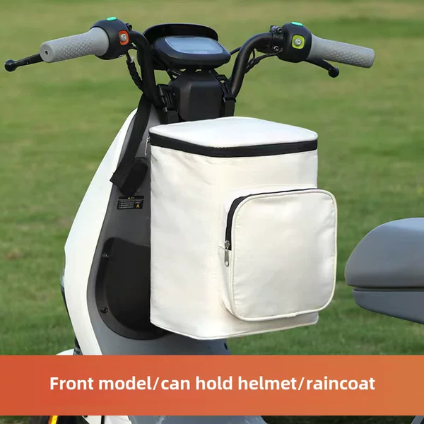 Electric Car Helmet Hanging Bag Large Battery Car Waterproof Front Pocket Storage Hanging Bag Artifact Raincoat Covering Bag
