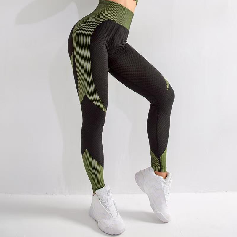 Europa y los Estados Unidos a través de la ropa de yoga antichoque de mujer chaleco deportivo ropa interior de cintura alta pantalones de calzado de calzado