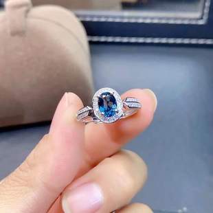 �¿������Ȼ�����{����ʯ��ڽ�ָŮ��ˇ�����Ƕ ��ʯ5*7mm���l