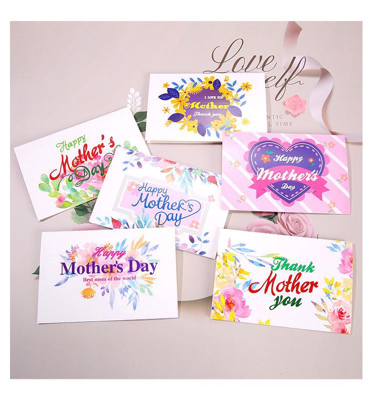 Fashion, MAMA Style Mother's Day Fashion Mama Letter Heart Shape Flower Paper Festival Card 1 Piece