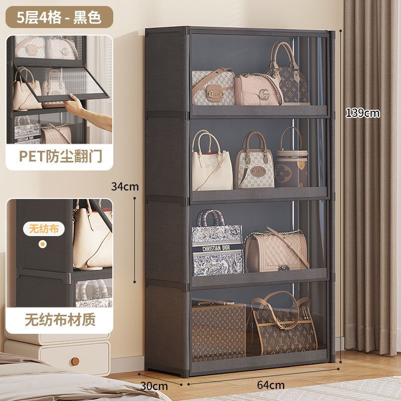 gabinete de almacenamiento a prueba de polvo bolsas de dormitorio domésticas multicapa de gran capacidad simple bolsas de gran tamaño almacenamiento multifuncional estante de almacenamiento