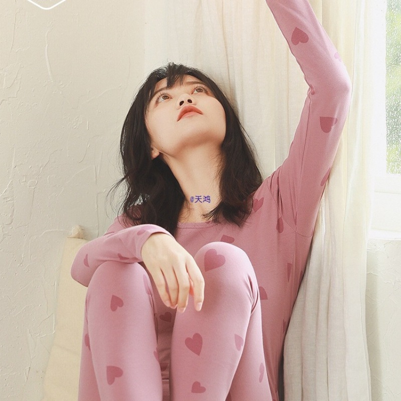 Autumn Clothes and Long Pants for Women, Pure Cotton Suits, Sweaters, Older Children, Junior High School Students, High School Students, Thin Thermal Intimates