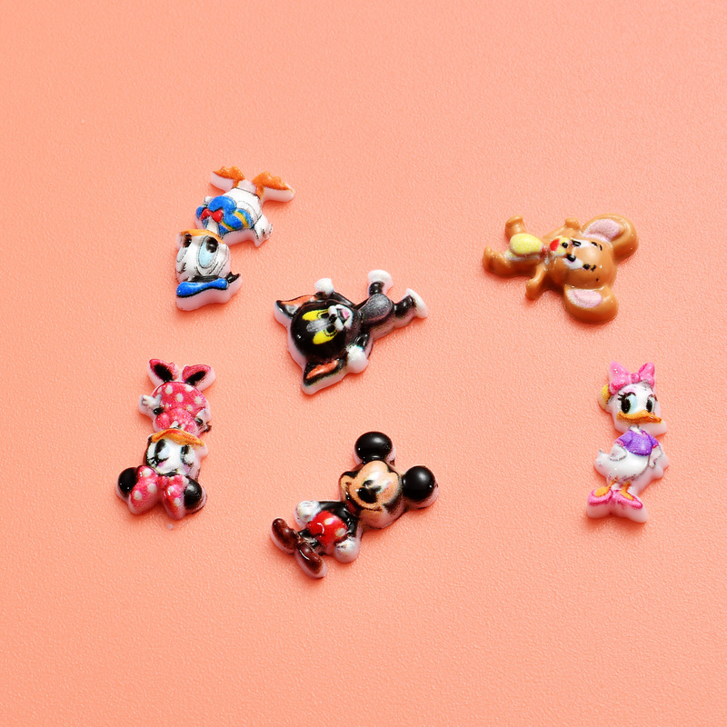 Resin small accessories, cream glue, DIY materials, soft and cute cartoon animal series, hair accessories, nail art, and stress-relieving toys