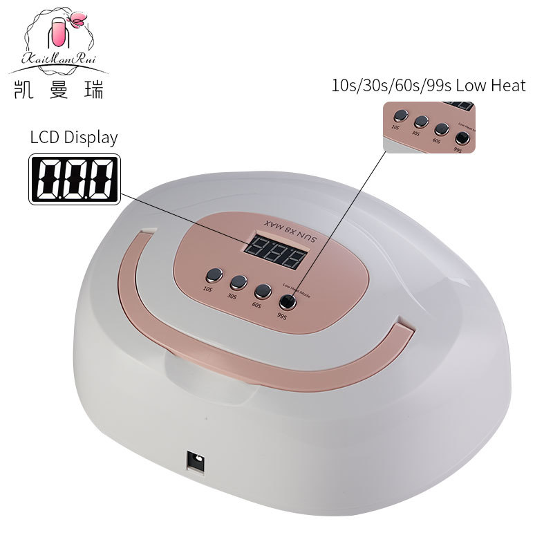 220W lámpara de manicuras de alta potencia con dos manos gran espacio inteligente de manicuras luz de fototerapia de manicuras tienda de manicuras goma de uñas luz de horneado transfronteriza