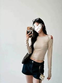 美式拼接撞色插肩长袖t恤女夏2026新款宽松显瘦防晒罩衫内搭上衣