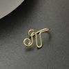 Golden retro nose piercing handmade, European style