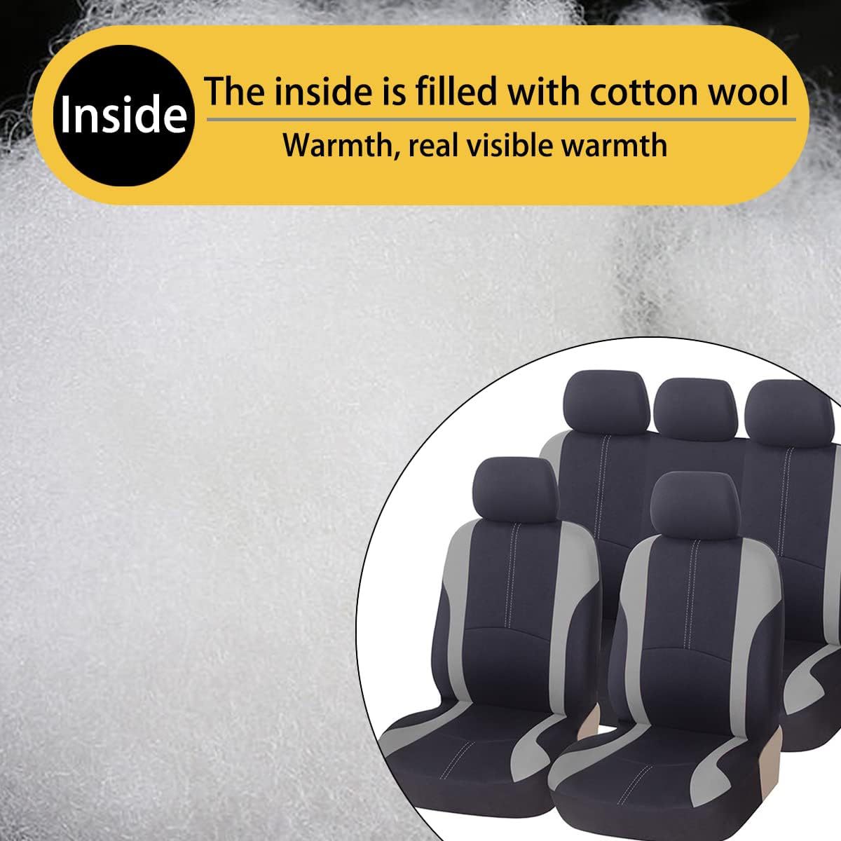 Foreign Trade Export to Europe and America, Vertical Striped Waistline Car Seat Cover Fabric, Universal for All Seasons, Cross-Border, Mexico, Large Quantities in Stock