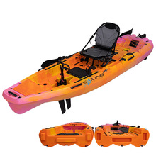 跨境皮划艇可拆卸拼接漂流船卡亞克沖鋒舟腳踏釣魚船馬達電動皮筏