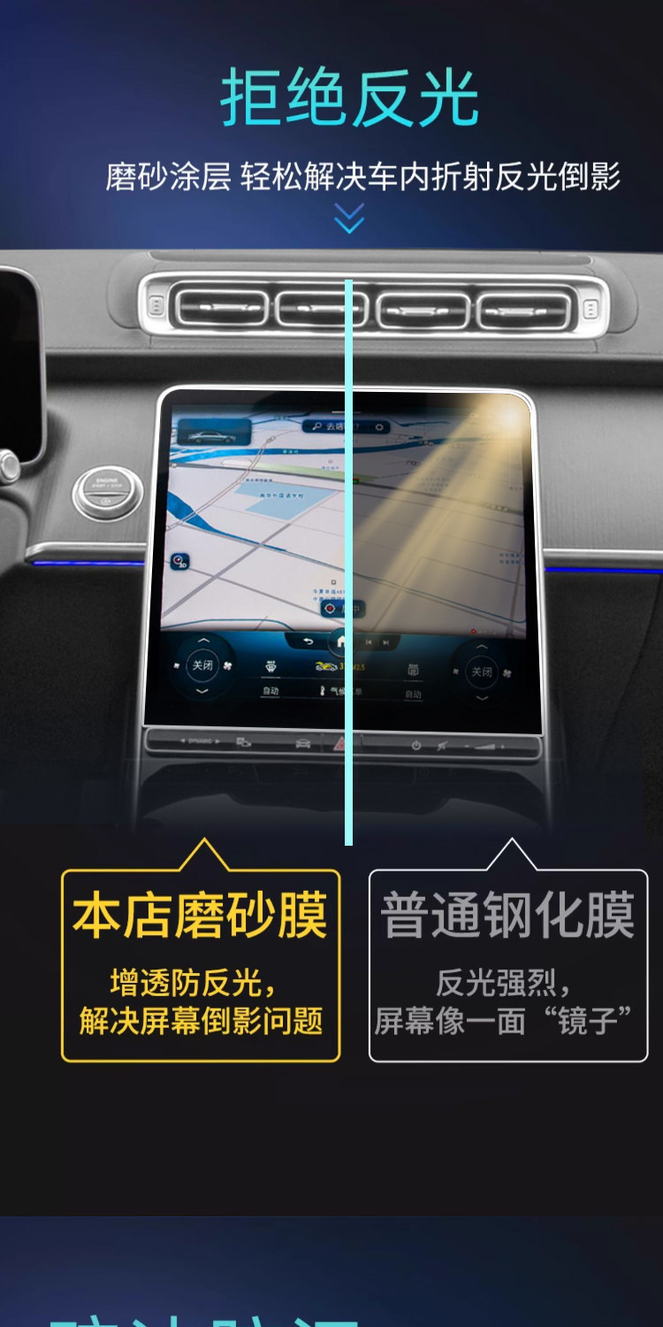 26 Models of Accessories Suitable for Buick E7 Center Console Screen Tempered Film and Interior Display Screen Decoration