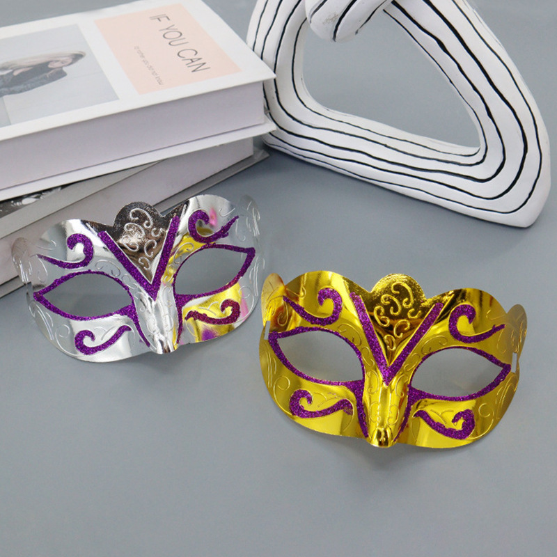 Halloween galvanizado pequeña belleza mariposa bailarina espectáculo de baile de máscaras de mitad cara carnaval pintado venecia máscaras