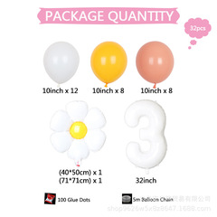 跨境亞馬遜速賣通 雛菊花環氣球套裝波Ins風生日婚禮派對布置裝飾