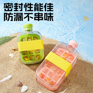 新款冰格冰壶二合一按压注水冰格冰盒制冰神器高颜值便携冰块模具