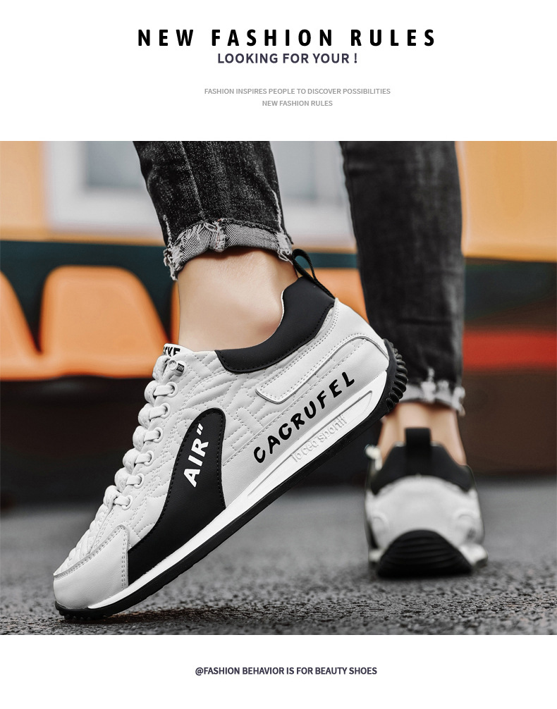 Eathable Forrest Gump Shoes Men S New Low Top Slip On Korean Version Of The Sneakers Soft Soled Leather Cross Border_voghion.com