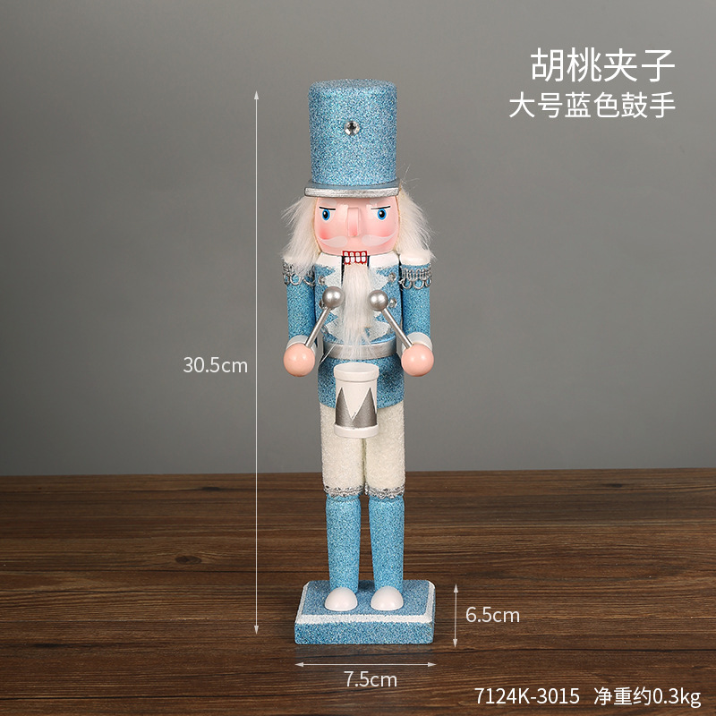 7124K-3015 Nutcracker Large Blue Drummer