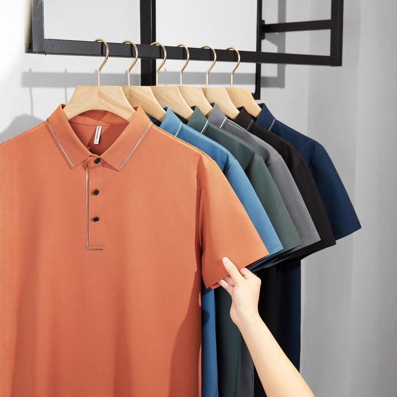 ワッフル 3502 ラペル半袖ポロシャツ作業服企業文化シャツプリントロゴ男性と女性の同じスタイルの刺繍|undefined