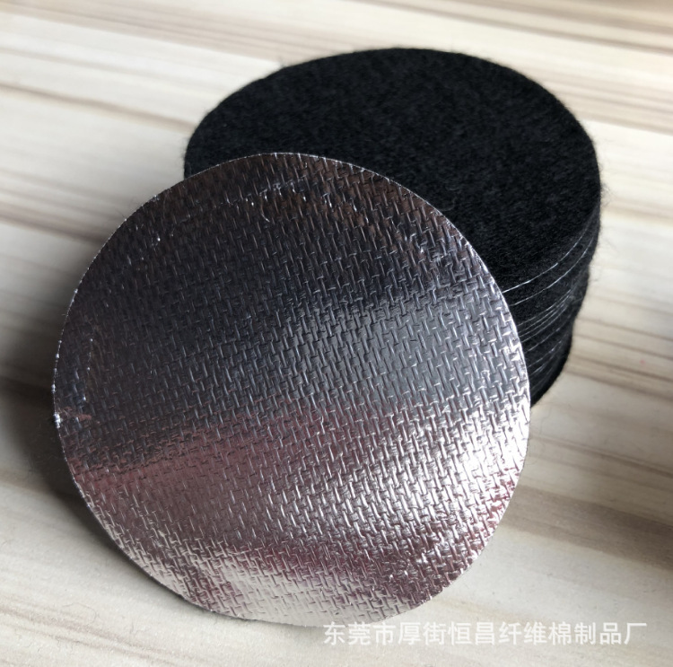 黑色铝箔香炉防火棉 加厚沉香炉阻燃棉 圆形家用耐高温香 炉隔热