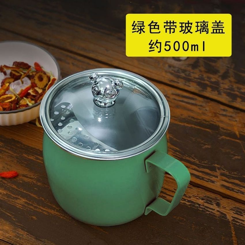 Taza de Acero Inoxidable con Filtro y Asa Resistente a Caídas para Té y Agua Oficina y Hogar