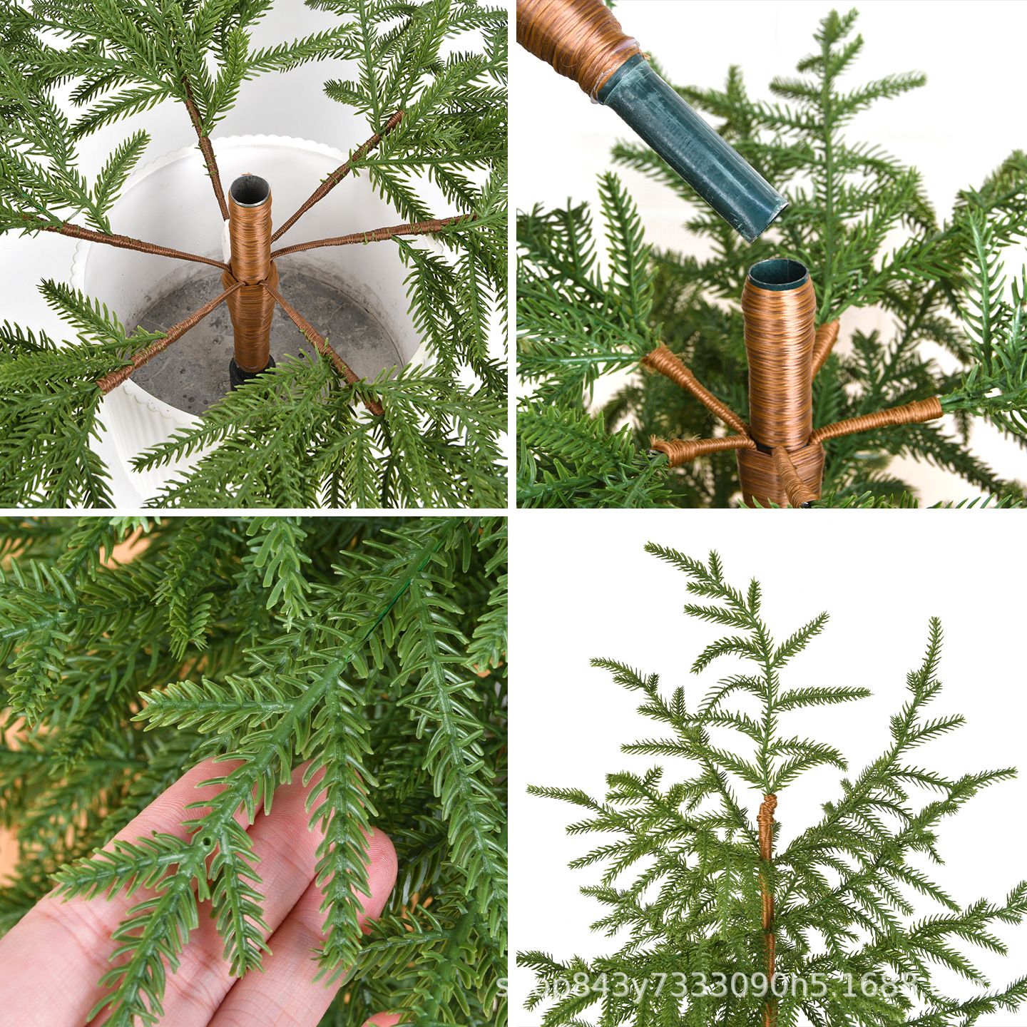 Navidad 2025 nuevo árbol de Navidad PE puro de alta calidad decoración decorativa se puede utilizar para el diseño de la escena bonsai para el hogar