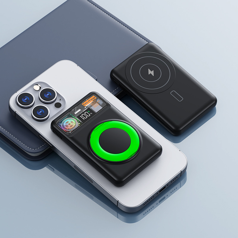 Banco de energía inalámbrico magnético refrigerado por aire Zhiyi 10000 mAh 15W carga rápida soporte de entrega de fuente portátil de doble propósito