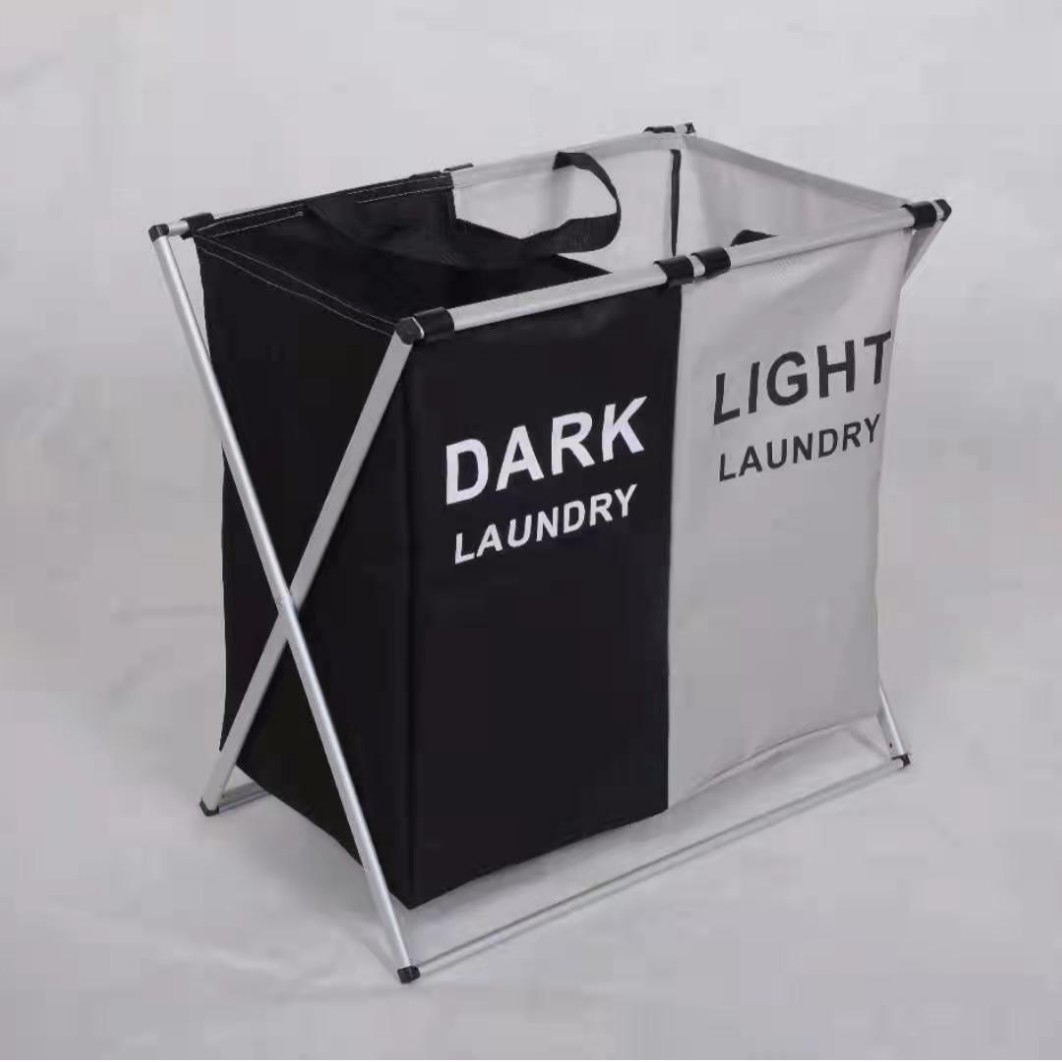 Cesta de lavandería plegable transfronteriza Paño de Oxford con cubierta Caja de lavandería Cesta de almacenamiento de lavandería portátil Cesta de lavandería