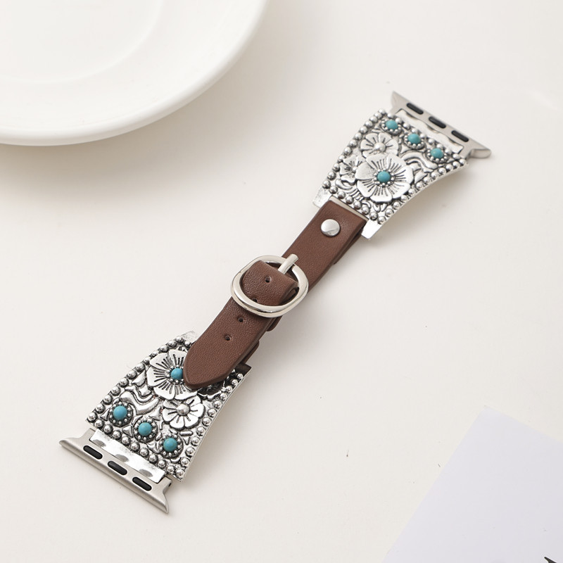 40g Weight iPhone Applicable Brands Zinc alloy Strap Material Watch Strap Classification 1 Piece Quantity Holiday, Daily Occasion Geometric Pattern Unisex Gender Retro, Ethnic Style, Bohemian Style Retro Ethnic Style Bohemian Geometric Zinc Alloy IPhone Watch Strap 8