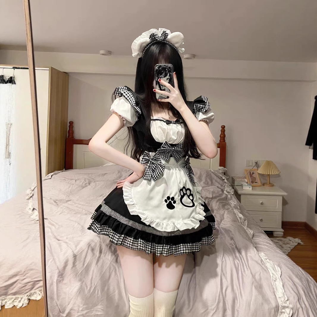 Maid Outfit Cute Maid Soft Girl Cat Two-Dimensional Lolita Costume Dress Spandex