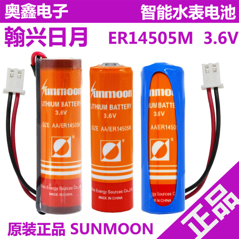 Smart Water Meter Lithium Battery 3.6V Hanxing Sun and Moon Er14505M Flow Meter Plc Power Type Disposable Lithium Battery