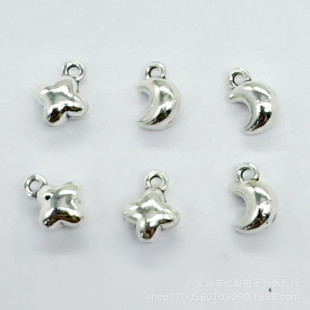 Mini Gold and Silver Moon Star Alloy Pendant DIY Handmade Earrings Jewelry Bracelet Necklace Accessories Material