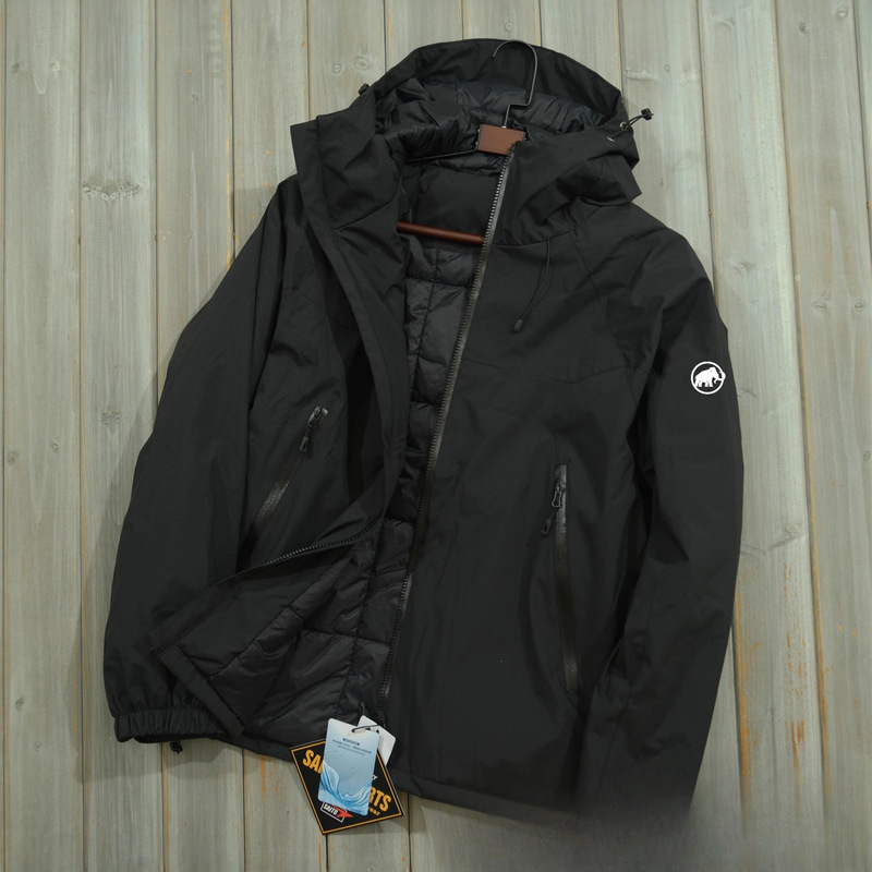 Mammoth Jacket Men's Winter New Large Size Casual Sports Thin Cotton Jacket Outdoor Windproof Breathable Hooded