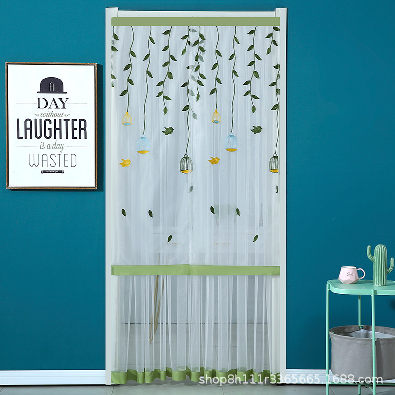 Retractable Door Curtain for Home Bedroom Summer Entrance Door Summer Anti-Mosquito Entrance Partition Curtain Bathroom
