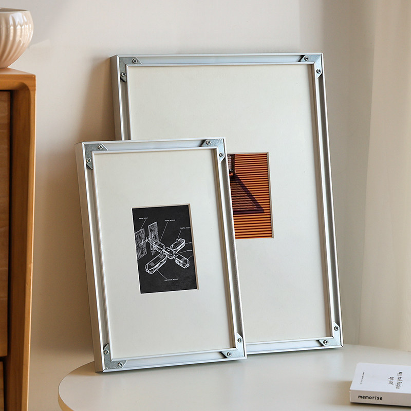 Aluminum Alloy Photo Frame Square 8K Photo Printing Narrow Edge Custom Poster 4K Frame Wall-Mounted A3 Sketch Framing Photo Frame