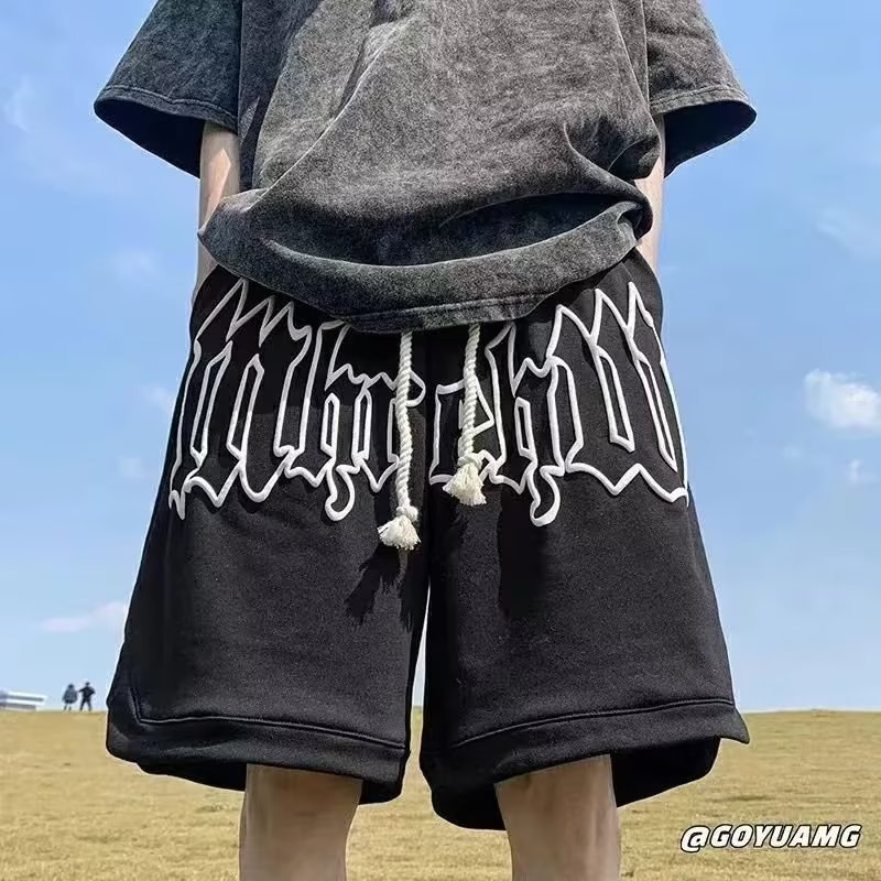 Sports pants loose fashion spring and autumn straight men's fashion fashion brand casual pants new fifth pants youth fashion