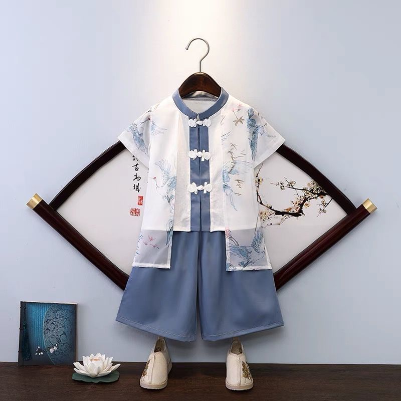 汉服男童中国风春秋宝宝唐装少爷服儿童古风国学套装幼儿园演出服|undefined