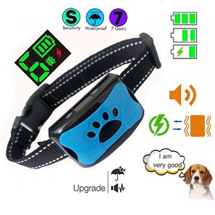 Dancing Color Screen Intelligent Hot Selling Automatic Identification Shock Vibration Electric Shock Bark Stopper Anti-Dog Bark Pet Collar for Traction