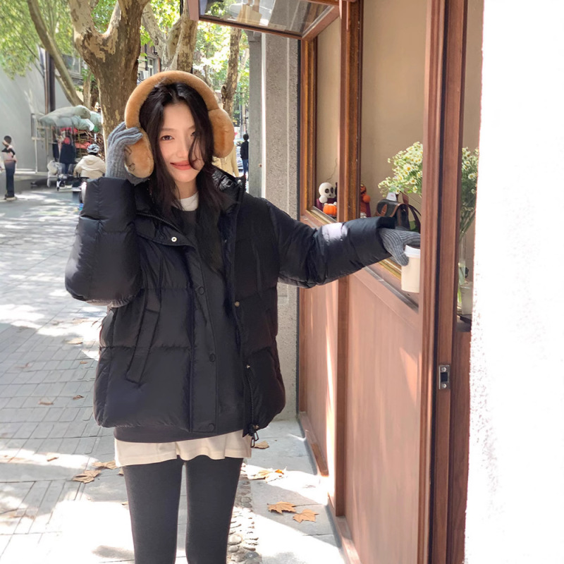 冬季短款羽绒棉服女冬季2025年新款小个子面包服泡芙加厚棉袄外套|undefined