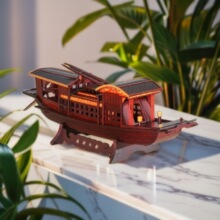 南湖红船嘉兴红船模型博物馆展厅装饰摆件工艺中国风纪念小木船