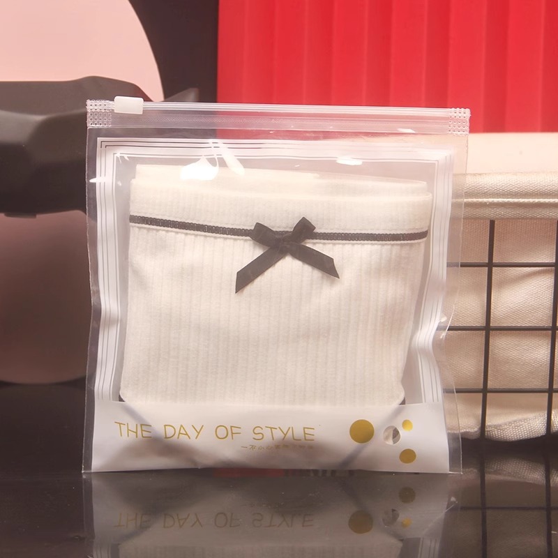 定制PE透明包装袋女士内裤袜子拉链袋连裤丝袜袜打底袜袋子定做