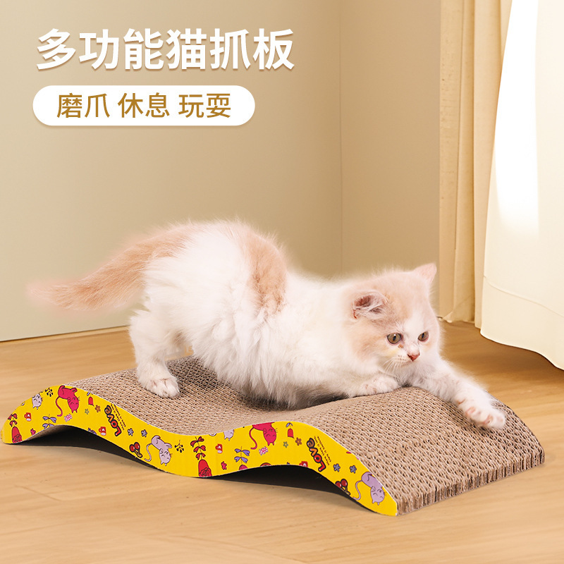 Gato cero tablero grande de una sola pieza de papel corrugado gato molienda garra gato suministros gato juguetes mascotas suministros al por mayor en stock