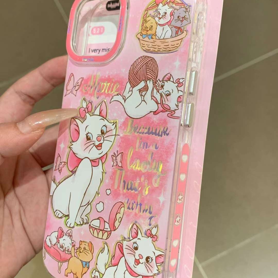 Girls Series ins Cat Rabbit Adecuado para iPhone16ProMax Cadena 15 Funda para teléfono 13 Apple 14Pro