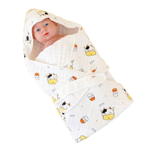 Newborn Baby Wrap, six-layer pure cotton gauze baby blanket, single A-class all-season baby children