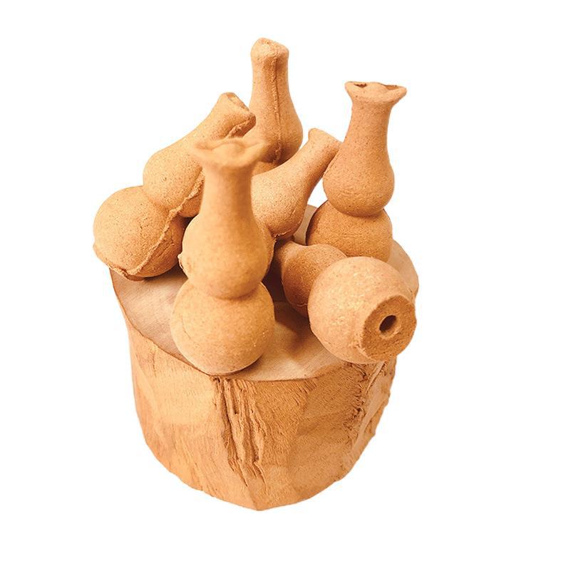 厂家沉香檀香崖柏倒流香粒批发 塔香葫芦形艾草崖柏流烟香炉定制