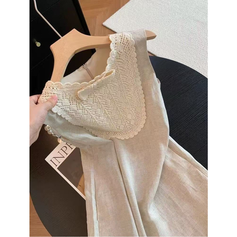 Dress for Women, Elegant Chanel-Style, Summer High-End Chiffon, 2025 New Model, Cut Label, Petite Size, Sleeveless Tank Top