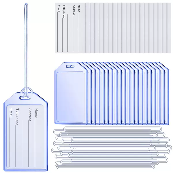Cross-border LuggageTag luggage tag transparent sealed waterproof certificate card set badge work tag PVC luggage