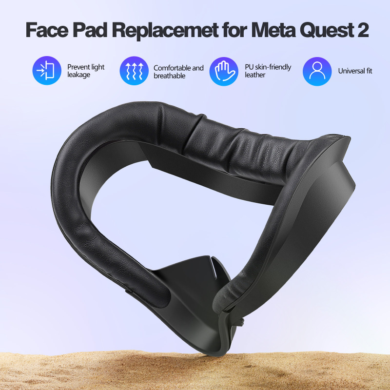 Meta/Oculus Quest2 メガネマスク交換用マスクブラケットと互換性あり、近視メガネに適した PU レザー|undefined
