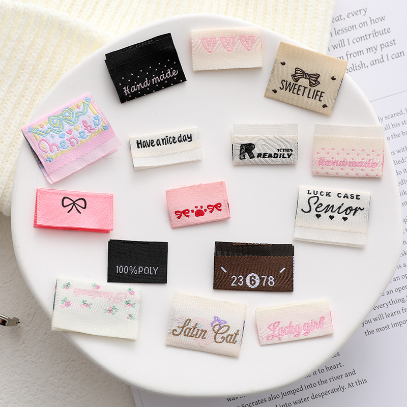 创意ins风手账装饰布标长条刺绣布艺标可水洗diy现货厂家批发