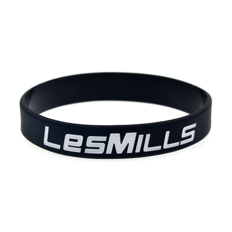 Силиконовый браслет на запястье (Reebok Lesmills), спортивный промо-браслет, окружность 202 мм, 12×2 мм